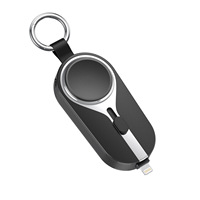 Mini-Schlüsselanhänger-Powerbank Kompakt und Tragbar Kabellose Mobile Powerbank 2-in-1 Kabelloses Notfall-Laden für Handy und Uhr