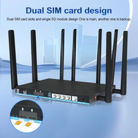 Router CPE AX3000 WiFi6 5G con Bloqueo de Banda TR069, Router 5G con Doble Ranura para Tarjeta SIM, Módem 5G, Router Wifi
