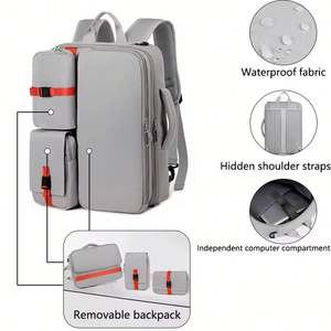 Sac à dos unisexe pour ordinateur portable, style décontracté, pour étudiants, en tissu Oxford imperméable, simple et tendance - Product Image 2