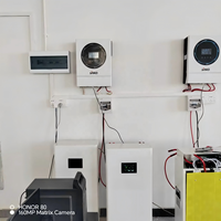Batería LiFePO4 Plug and Play de 51.2V 16KWh, 16PCS Ev MB31 314Ah JK 200A BMS LCD 250A con Disyuntor y Ruedas, Ensamblada