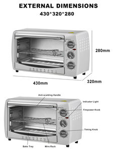 Prix bon marché 20L Mini four de boulangerie multifonctionnel avec minuterie Hôtel commercial Ménage Portable Gâteau Poulet Four électrique - Product Image 3