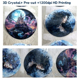 Cinta Adhesiva PET Personalizada con Tinta de Cristal <span class=keywords><strong>en</strong></span> Relieve 3D, Rollos de Adhesivos Kiss Cut con Impresión 3D para Diario - Product Image 2