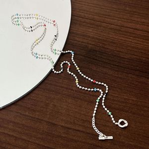 Collar de Plata de Ley S925 con Diseño de Arcoíris para Mujer, Cadena para Clavícula, Estilo de Lujo, Nueva Tendencia 2022 - Product Image 3
