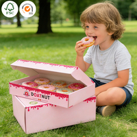 Maßgefertigte Umweltfreundliche 3-Fach Unterteilte Geschenkbox mit Verriegelung, Faltbarer Kraftkarton für Zucker, Schokolade und Snacks