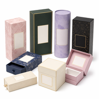 Boîte en carton pliable avec panneaux latéraux pour emballage de kit de parfum de luxe, design texturé