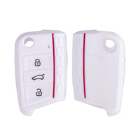Sarung Kunci Mobil Silikon Ramah Lingkungan Khusus Volkswagen Magotan Sagitar Bora Santana 3 Tombol Remote Key Fob Anti Gores