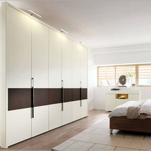 Muebles modernos para el hogar, puertas extraíbles, <span class=keywords><strong>armario</strong></span> con acabado lacado <span class=keywords><strong>blanco</strong></span>, puerta corredera y puerta oscilante - Product Image 4