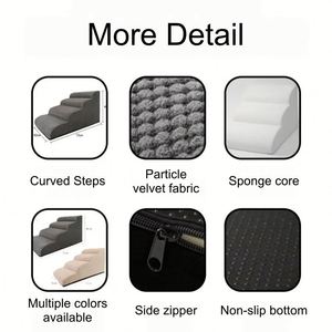 Pet Stairs <b>Dog</b> Ramp Soft Foam Climbing Ladder for High <b>Bed</b> Sofa Small Puppy Non-Slip Wholesale Factory Bulk - Product Image 6