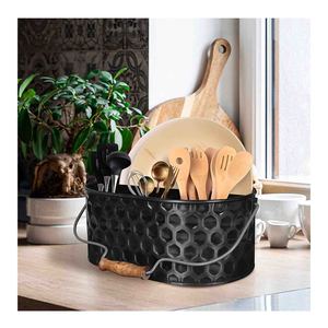 Venta caliente antiguo hierro negro cocina Caddy último diseño vajilla de Metal para té café cerveza - Product Image 1