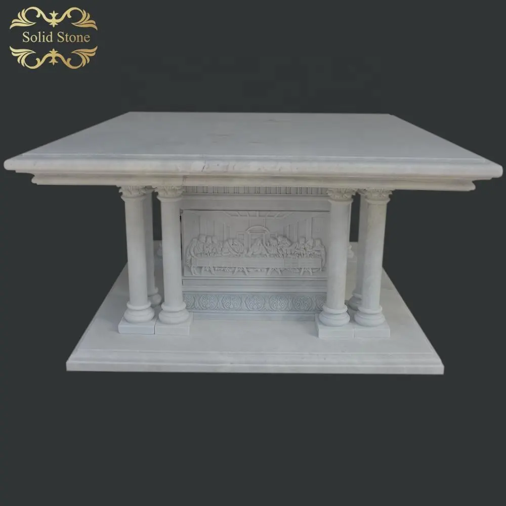 Factory direct supply hand carved marble decorative church altar table