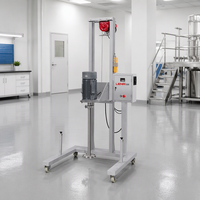 Homogénéisateur mélangeur cosmétique industriel en ligne avec roulement à engrenages 3/4 kW, capacité 10/20 L, multi-tension (220/380/400V), automatique