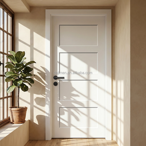 <span class=keywords><strong>Porte</strong></span> <span class=keywords><strong>intérieure</strong></span> moderne blanche style Shaker DJMI, 1 ensemble, MOQ, portes en bois massif personnalisées pour projets de villas, <span class=keywords><strong>d</strong></span>élai de livraison de 25 jours - Product Image 4