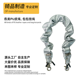 สายคล้องข้อมือหนัง PU แบบยืดหยุ่นพร้อมห่วงคล้องโทรศัพท์แบบกำหนดเอง สายคล้องกระเป๋าแบบสั้นพร้อมหัวเข็มขัดคู่ สายคล้องป้องกันการสูญหาย - Product Image 4