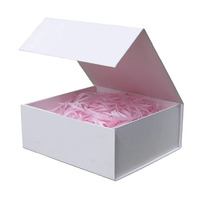 Weiße Geprägte Recycelbare Geschenkbox mit Deckel Zusammenklappbar mit Magnetverschluss Groß für Trauzeugen-Anträge Hochzeit Geburtstagsgeschenke