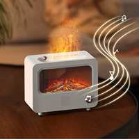 Humidifier Mini USB Elektrik Portabel 220ml Lampu Malam Aroma Diffuser dengan Speaker BT Lampu LED 7 Warna untuk Penggunaan Hotel RV