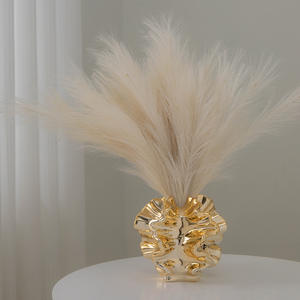 <span class=keywords><strong>Vase</strong></span> en céramique électro-plaqué de style européen Moyen-Orient Luxe doré Hydroponique Fleurs séchées Décoration d'intérieur Ornements - Product Image 4