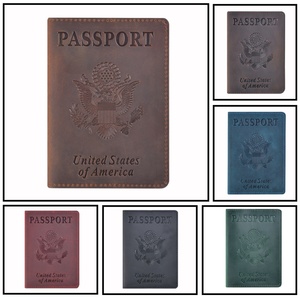 Hot Sale Crazy Horse Leather Travel Passport Cover Genuine Leather Passport Holder - Product Image 6