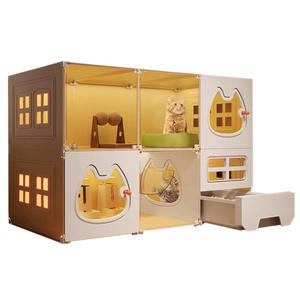 Villa per Gatti in Plastica con Lettiera Integrata e Bagno Tutto-in-Uno, per Uso Domestico, Ideale per Gatti Carini - Product Image 2