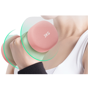 أوزان يدوية من الحديد الزهر مغلفة بالنيوبرين للصالات الرياضية ورفع الأثقال، متوفرة بأوزان 1 كجم و2 كجم و3 كجم و4 كجم و5 كجم، مخصصة حسب الطلب - Product Image 6