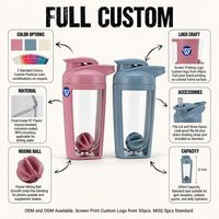 Bouteille shaker en plastique PC 650 ml avec logo personnalisé, cadre carré, fenêtre transparente, boule mélangeuse, pour sport, gym, protéines, cadeau