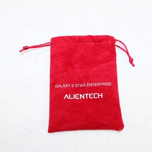 Luxury Custom Logo Printed Jewelry Bags Velvet Gift Jewelry Display Packaging Bags Faux Suede Drawstring <b>Pouch</b> for Jewelry - Product Image 5