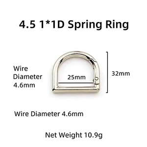 Anneaux en D à ressort <span class=keywords><strong>de</strong></span> <span class=keywords><strong>13</strong></span>-32 mm, crochets à ressort dorés en métal, boucles <span class=keywords><strong>de</strong></span> porte-clés, fermoirs pour sacs et sangles, anneaux à ressort pour porte-clés, crochets à ressort pour clés - Product Image 3