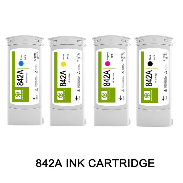 775ml 842A with Pigment Ink Cartridge for HP XL800 DA400 DA500 DA700 DA900 W400 W660 Printers