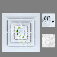 HVAC Grille de retour 24x24 pour plafond suspendu Diffuseur d'aération carré 4 voies