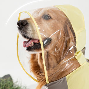 Jas hujan anjing besar anjing, besar tahan air sederhana <span class=keywords><strong>Golden</strong></span> <span class=keywords><strong>Retriever</strong></span> Labrador luar ruangan perjalanan pakaian anjing peliharaan - Product Image 4