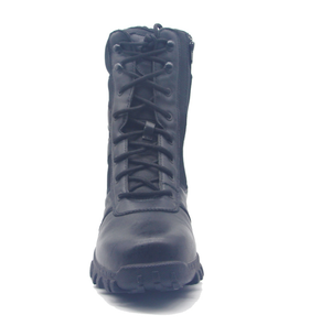 Bottes de désert en daim noir et gris en cuir de vachette DFS9 de haute qualité, personnalisées OEM, à lacets, montantes, anti-perforation et résistantes à l'huile - Product Image 6
