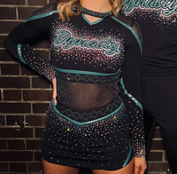 Uniformes de cheerleading personnalisés Allstar Elite pour enfants, respirants, avec strass brillants, motifs par sublimation, pour l'entraînement des équipes féminines
