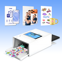 Máquina Portátil 3 en 1 de Impresión y Corte por Sublimación Térmica para Teléfonos Móviles, Impresora de Pegatinas con Imágenes Coloridas para la Parte Posterior de los Teléfonos