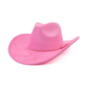 Sombrero Vaquero de Moda, Estilo Vintage, de Gamuza Vegana con Efecto Láser, para Mujer, Ala Ancha, Estilo Western, para las 4 Estaciones - Product Image 3