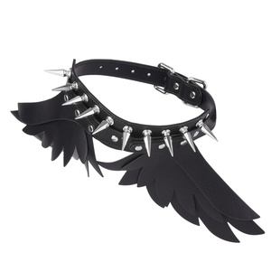 PU Leather Collar Necklace Spike Choker Faux Cool Sex <b>Toys</b> Adult <b>for</b> Women <b>Men</b> Goth Round Adult Game Accessories - Product Image 2