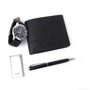 Ensemble de 4 pièces pour montre, portefeuille avec stylo, très joli cadeau pour hommes, offre spéciale, en Stock - Product Image 4
