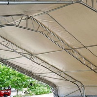 Tente de stockage portable en PVC pour le traitement textile, structure en acier à double treillis