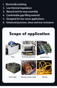 Fehonda แผ่นซิลิโคนนำความร้อนชนิดนิ่ม8 W/MK 100x100x1มม. ชิปเซ็ตตัวความร้อนสำหรับ ssd/cpu/gpu/led /ic - Product Image 6