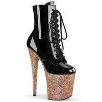 Bottes de danse à plateforme imperméables à paillettes, chaussures de danse Sexy à talon de 20CM