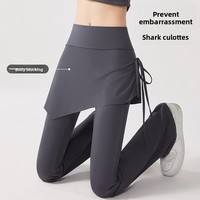 Pantalon de yoga deux pièces, culotte taille haute, effet froncé aux fesses, coupe évasée, anti-transparence, pour Pilates, sport et fitness