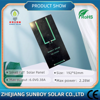 Mini panneau solaire 6V à 22% d'efficacité, 192*92mm, module de charge de batterie DIY en silicium monocristallin PET standard, solaire