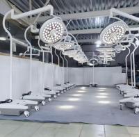 Lampe chirurgicale à double dôme LED sans ombre pour salle d'hôpital, montage au plafond