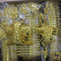 Ataúd de Estilo Americano Modelo Madrid con Esquinas Plateadas y Doradas, Accesorios para Ataúdes, Herrajes Funerarios, Venta al por Mayor en Stock