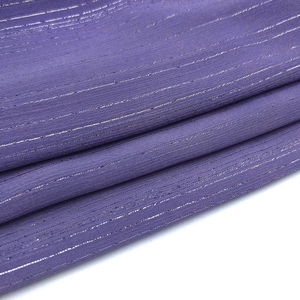 100% poliestere eco-friendly in seta argentata stropicciata in <span class=keywords><strong>Chiffon</strong></span> Georgette tessuto Flash irregolare per indumenti da ragazza - Product Image 2