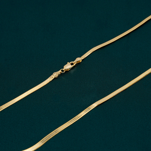 Ensemble de colliers pour femmes, bijoux fins, argent sterling 925, plaqué or 18 carats, chaîne cubaine, chaîne en corde, chaîne en os de poisson, collier ras du cou personnalisé - Product Image 4