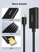 Adaptador UGREEN DisplayPort a HD-MI 4K 60Hz Macho a Hembra, Conversor DP a HD-MI, Cable de Pantalla de Video