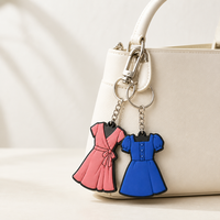 Llavero de PVC Suave Personalizado al por Mayor, Diseño de Dibujos Animados Coloridos con Logotipo Personalizado para Mujeres, Accesorios de Moda