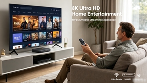 TV98 PRO 4K Ultra HD <span class=keywords><strong>Amlogic</strong></span> <span class=keywords><strong>S905D</strong></span> Android 10/11 Smart TV Box con WiFi de 2.4GHz para Reproductor Multimedia con Control Remoto por Voz - Product Image 6