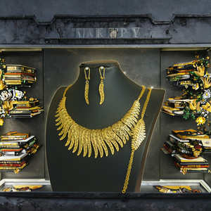 Collar <span class=keywords><strong>de</strong></span> hoja <span class=keywords><strong>de</strong></span> arce <span class=keywords><strong>de</strong></span> <span class=keywords><strong>oro</strong></span> Vintage para mujer, conjunto <span class=keywords><strong>de</strong></span> pulsera <span class=keywords><strong>y</strong></span> pendientes, joyería <span class=keywords><strong>de</strong></span> Latón chapado en <span class=keywords><strong>oro</strong></span> <span class=keywords><strong>de</strong></span> 18 quilates para regalos, bodas <span class=keywords><strong>y</strong></span> fiestas - Product Image 3