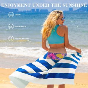 100% bông terry Cabana sọc hồ bơi & bãi biển khăn mềm & thấm khăn - Product Image 4