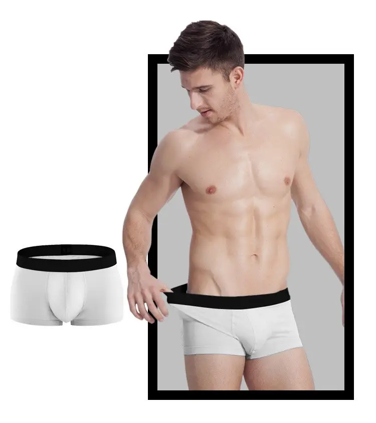 NEW Custom Logo Mens Underwear Stock Men Boxer Shorts Elastic Waistband Men Briefs Boxer